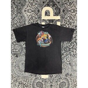 Vintage 90s Gildan Wild Heart Motorcycle Tshirt Size Medium Black Sunfade